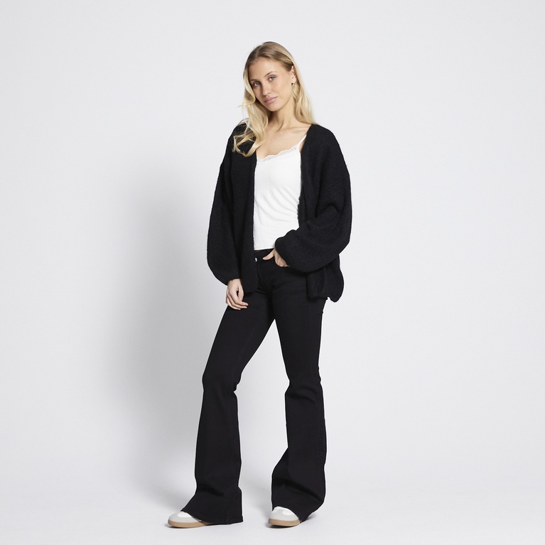 Open knit cardigan "Samantha" Black